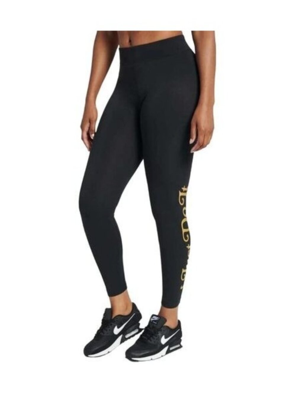 NIKE NEW Women's High-Rise Just Do It Gym Yoga Workout Leggings Black Size S $50